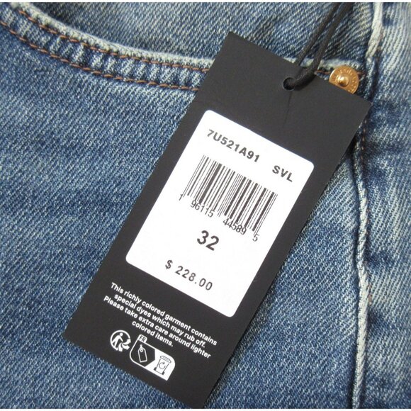 NWT 7 For All Mankind Luxe Vintage Ultra High Rise Jo in Sea Level Wide Jeans 32 - Picture 3 of 4